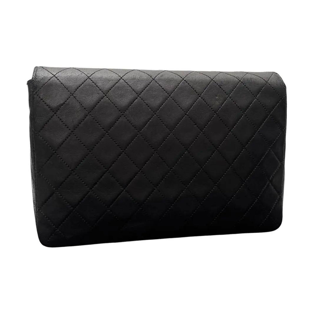 Chanel Quilted Lambskin CC Logo Chain Shoulder Bag Black — view 2