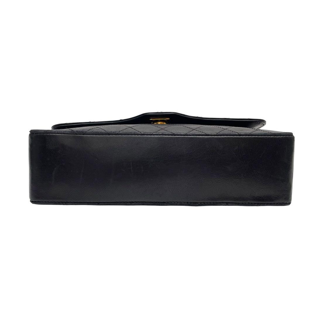 Chanel Quilted Lambskin CC Logo Chain Shoulder Bag Black — view 5