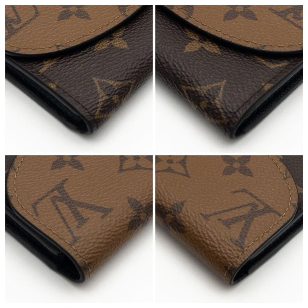 Louis Vuitton Porte-Monnaie Rosalie Monogram Reverse Bifold Wallet Brown — view 8