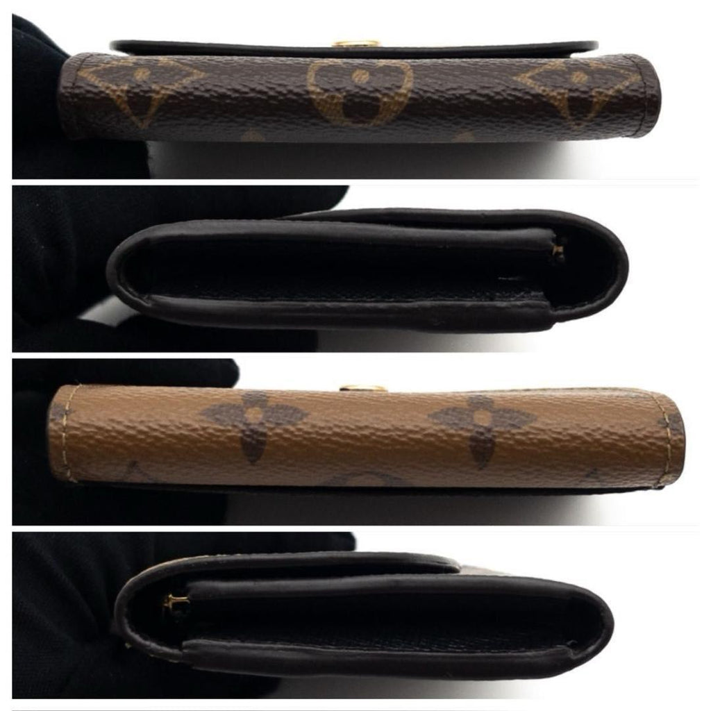 Louis Vuitton Porte-Monnaie Rosalie Monogram Reverse Bifold Wallet Brown — view 9