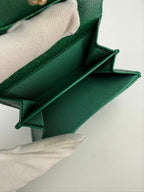Chanel Emerald Green Metallic Caviar Leather Card Case — view 6