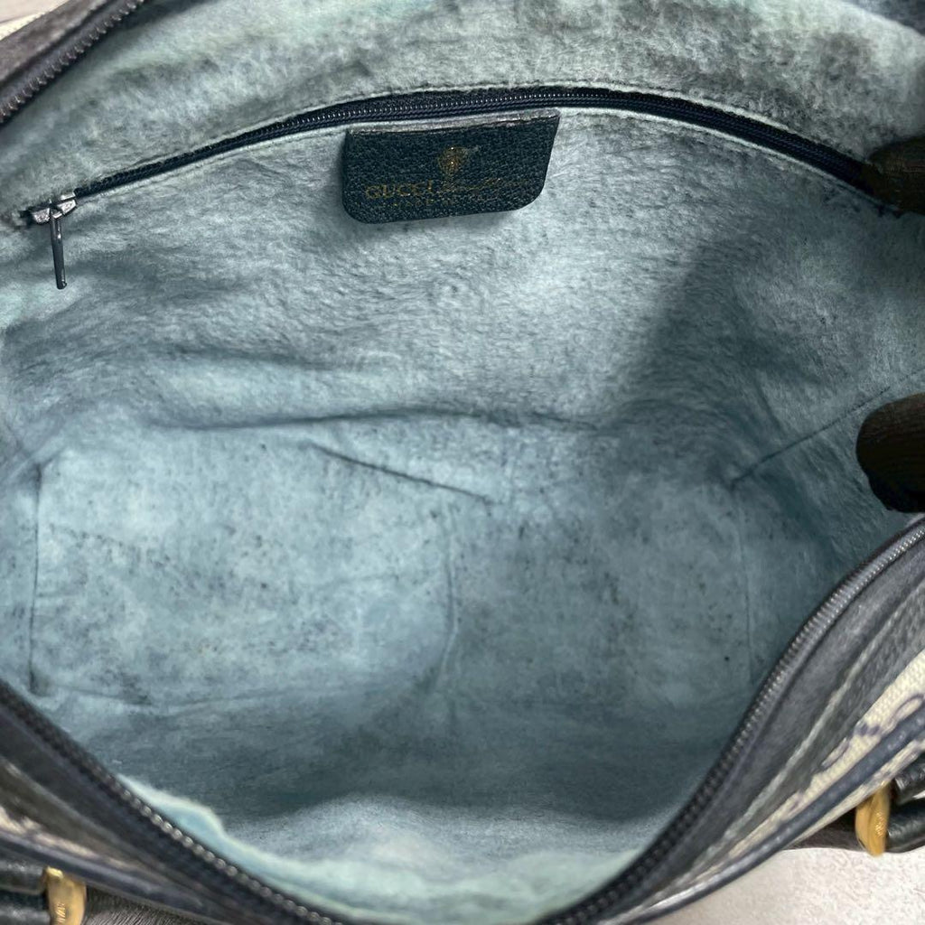 Gucci GG Sherry Line Tote Navy Leather Logo — view 5