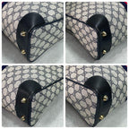 Gucci GG Sherry Line Tote Navy Leather Logo — view 9