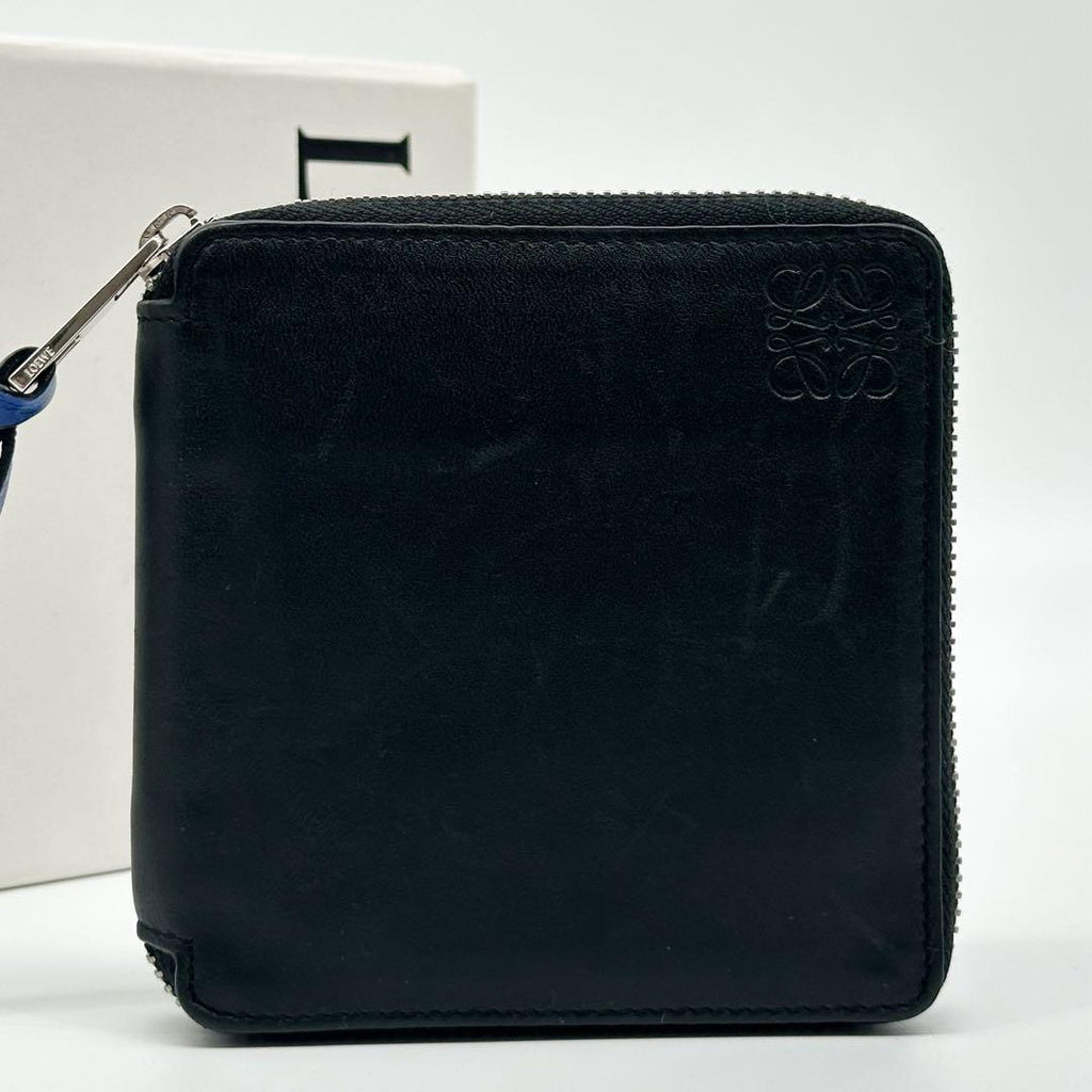 Loewe Limited Anagram Round Compact Wallet Leather Slim — view 2