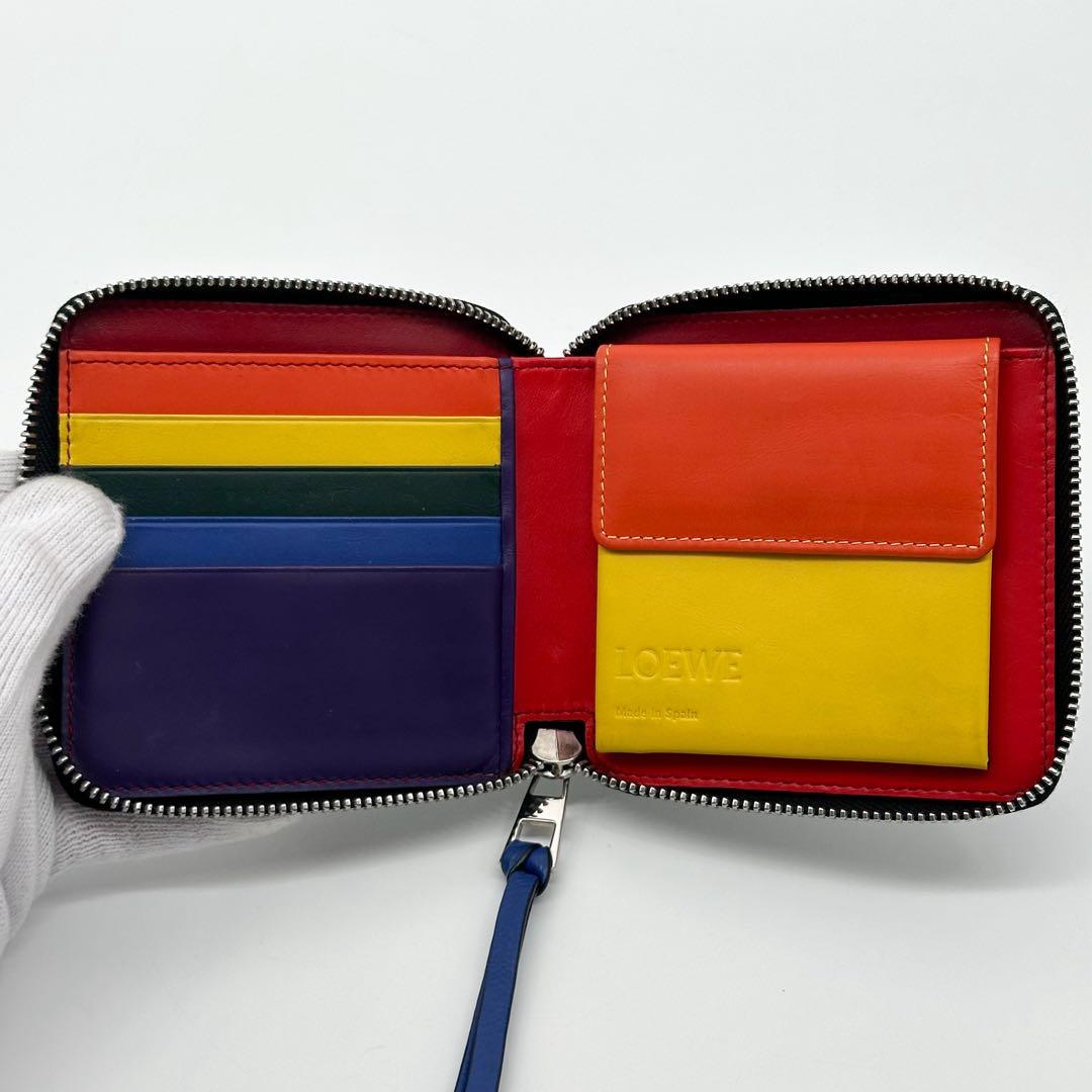 Loewe Limited Anagram Round Compact Wallet Leather Slim — view 7
