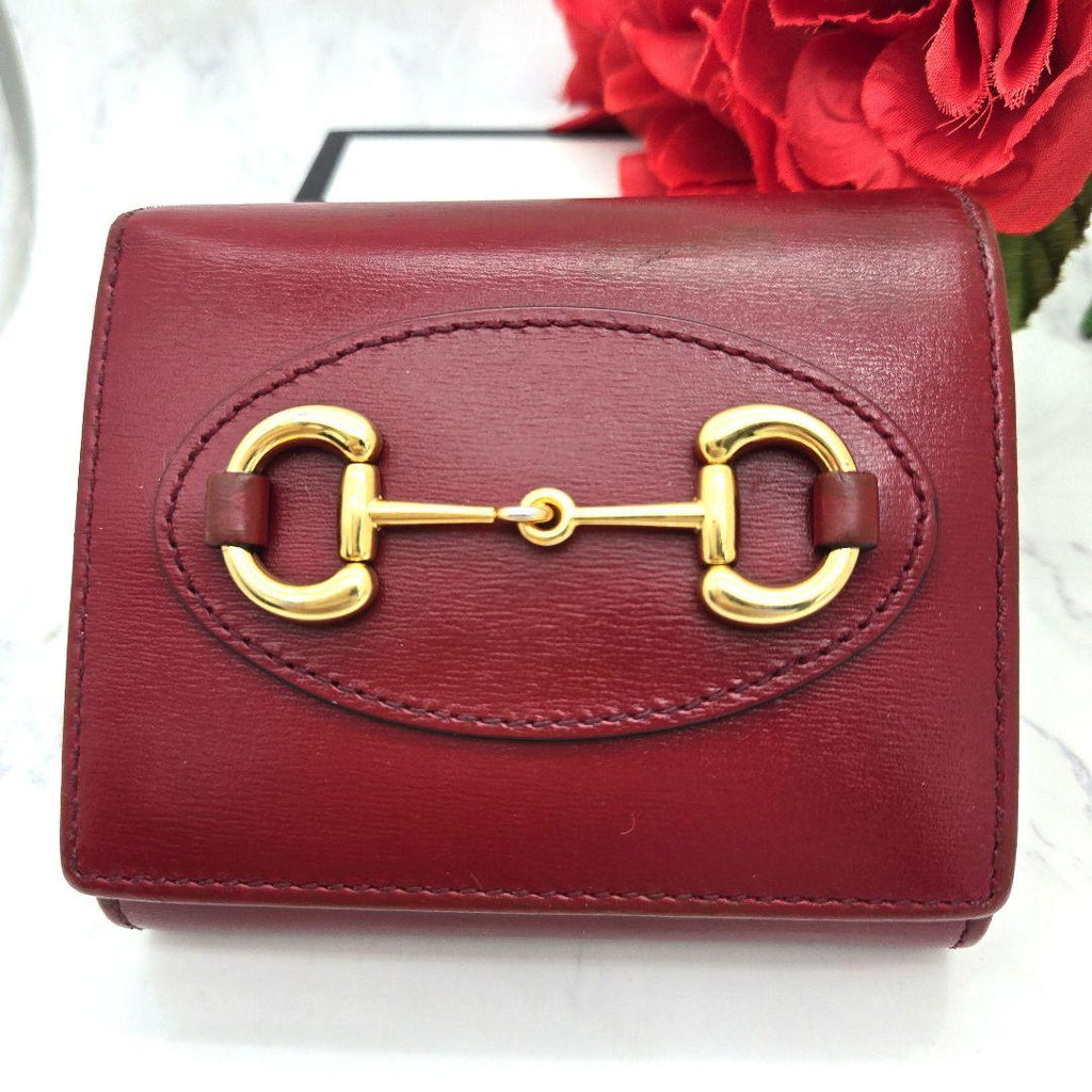 Gucci Fold Wallet Horsebit Red