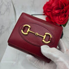 Gucci Fold Wallet Horsebit Red — view 3