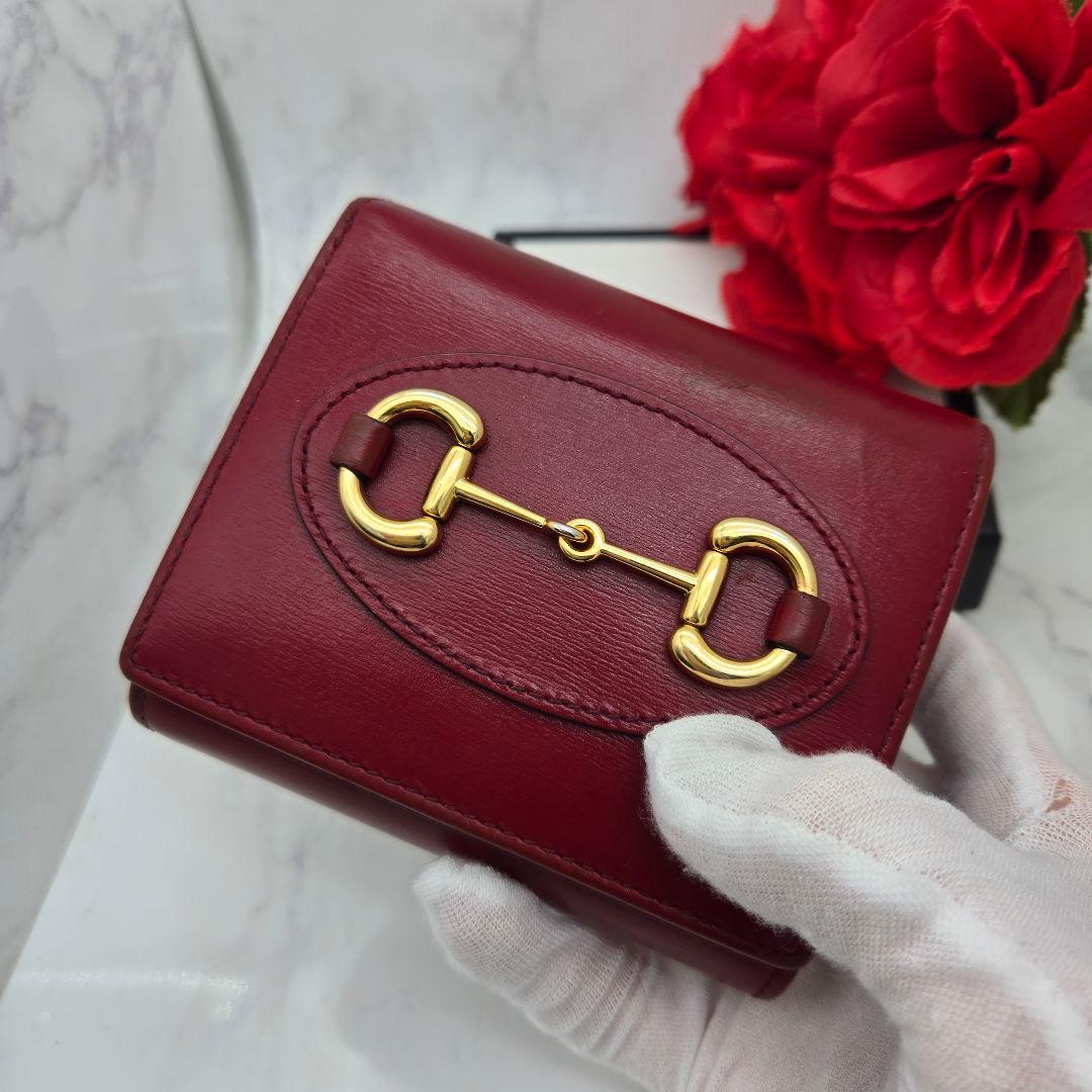 Gucci Fold Wallet Horsebit Red — view 3