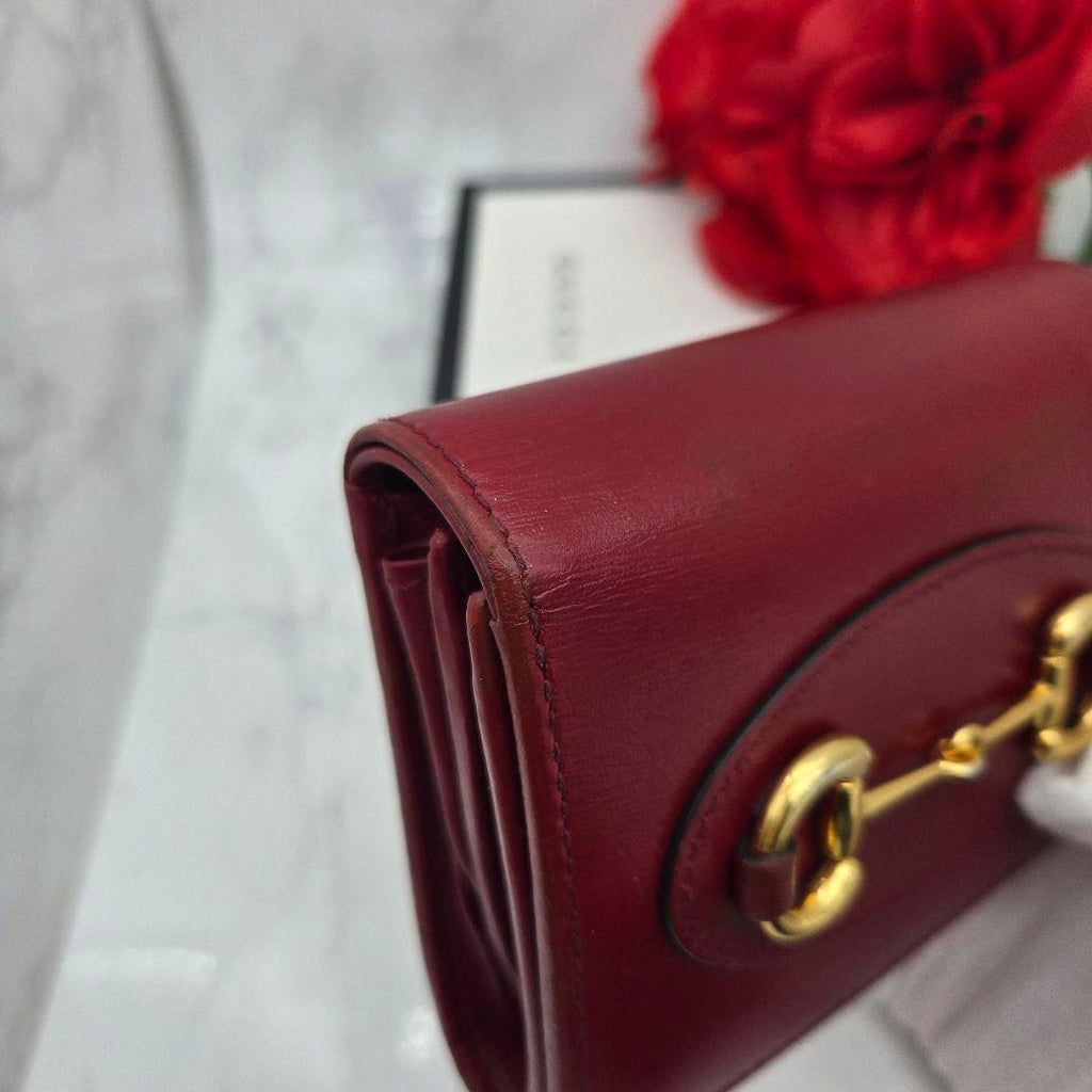 Gucci Fold Wallet Horsebit Red — view 4