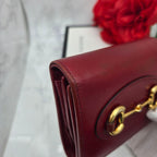 Gucci Fold Wallet Horsebit Red — view 4