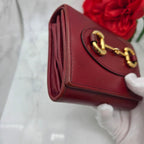 Gucci Fold Wallet Horsebit Red — view 5