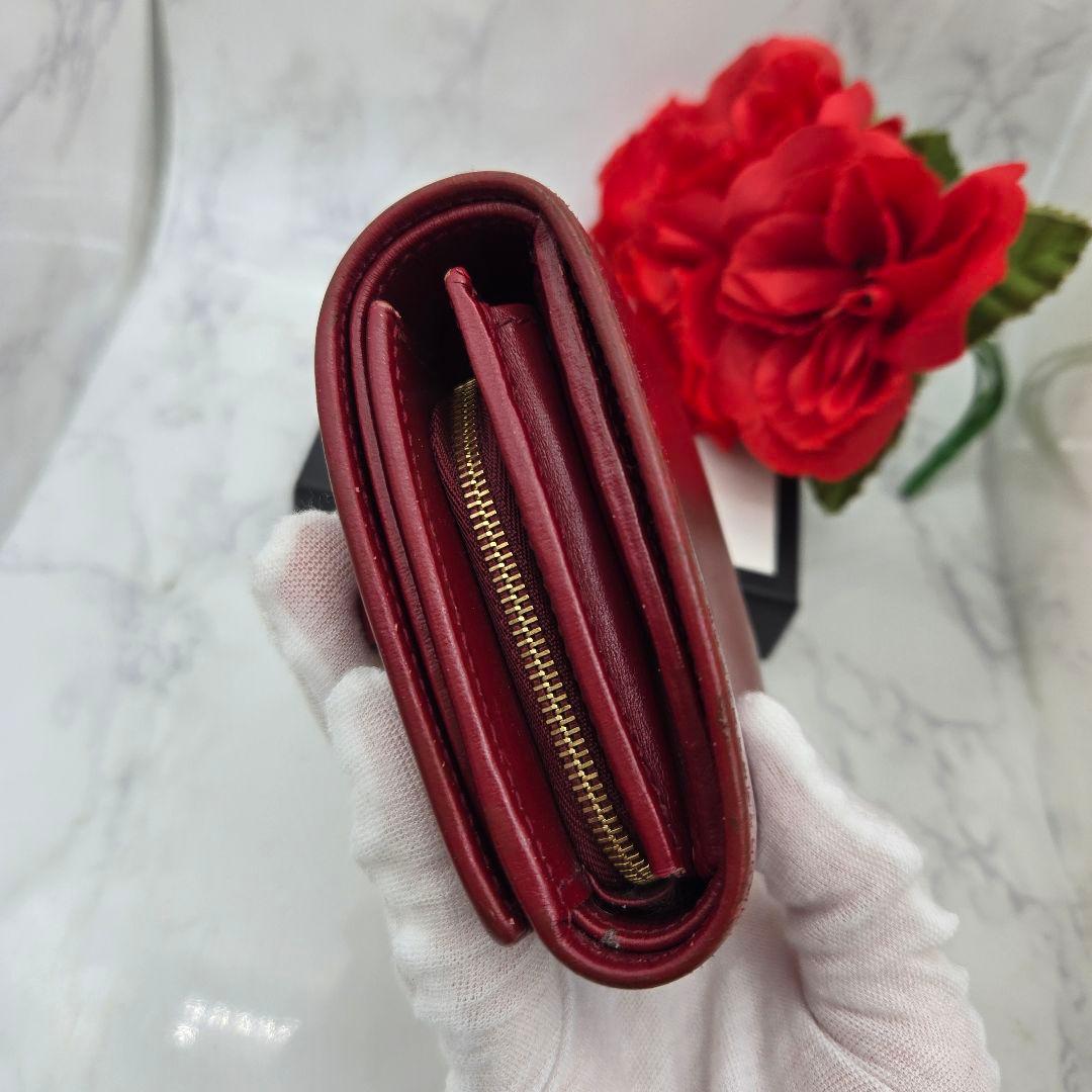Gucci Fold Wallet Horsebit Red — view 8