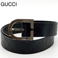Gucci Guccissima Belt Leather Vintage Black
