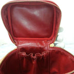 Chanel Vanity Pouch Caviar Leather Red CC Logo — view 9