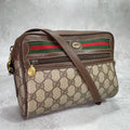 Gucci GG Sherry Line Shoulder Bag Brown Logo