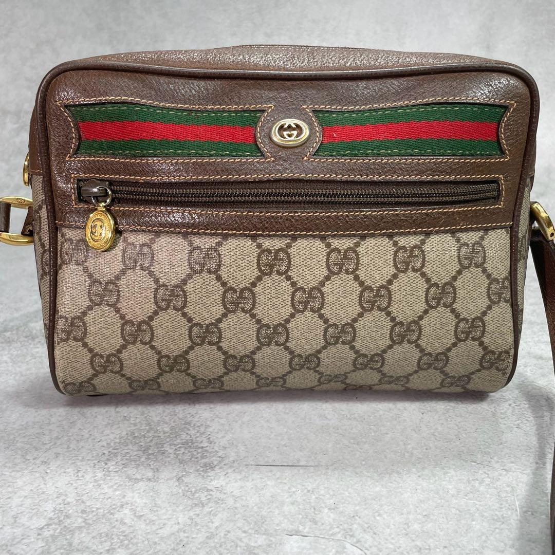 Gucci GG Sherry Line Shoulder Bag Brown Logo — view 2
