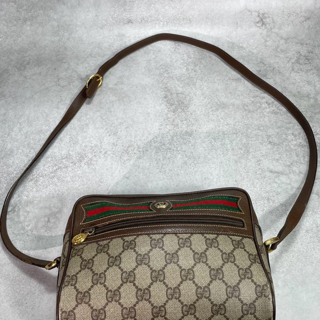 Gucci GG Sherry Line Shoulder Bag Brown Logo — view 4