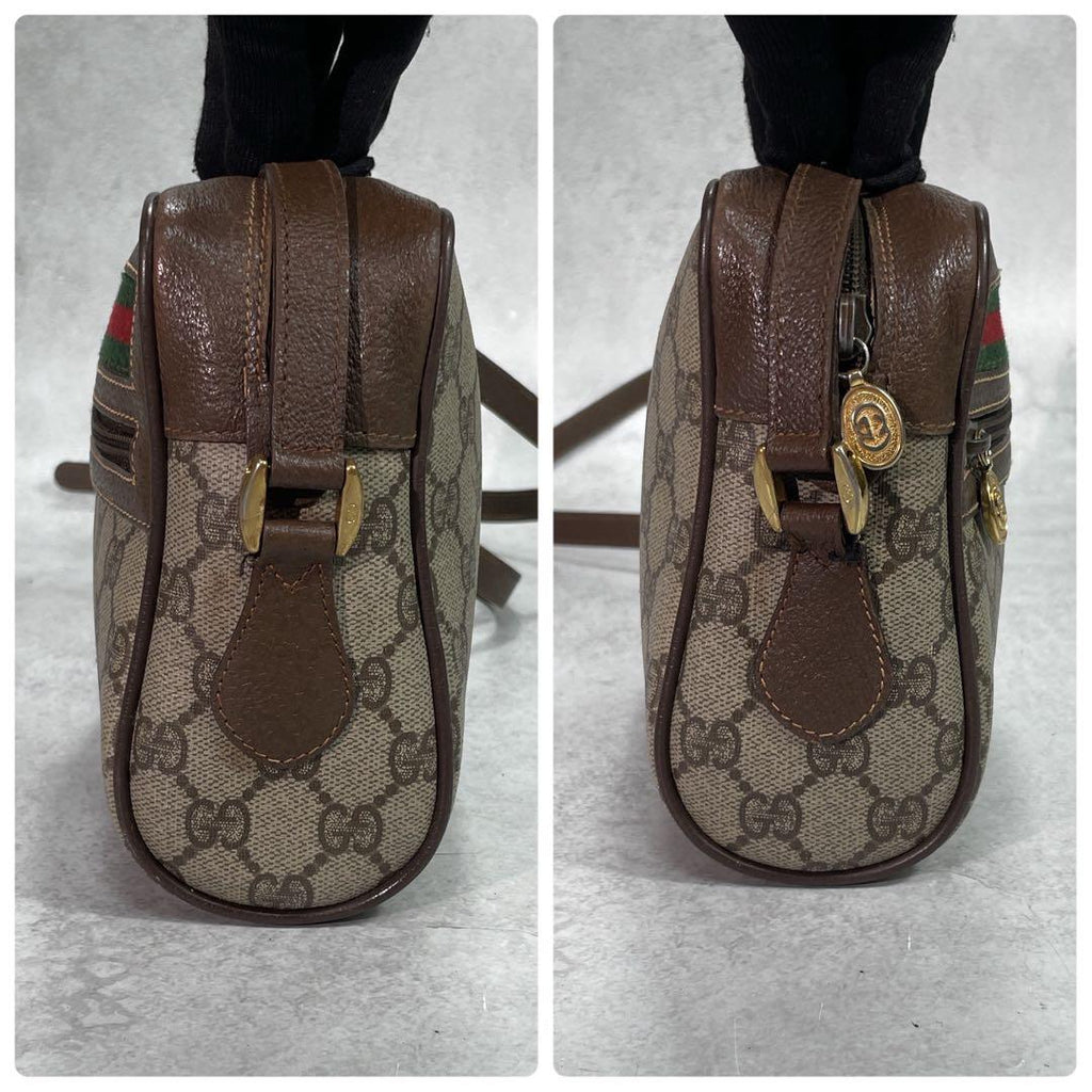 Gucci GG Sherry Line Shoulder Bag Brown Logo — view 7