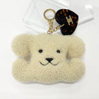 Celine Triomphe Pom Charm Dog Beige Keychain — view 2