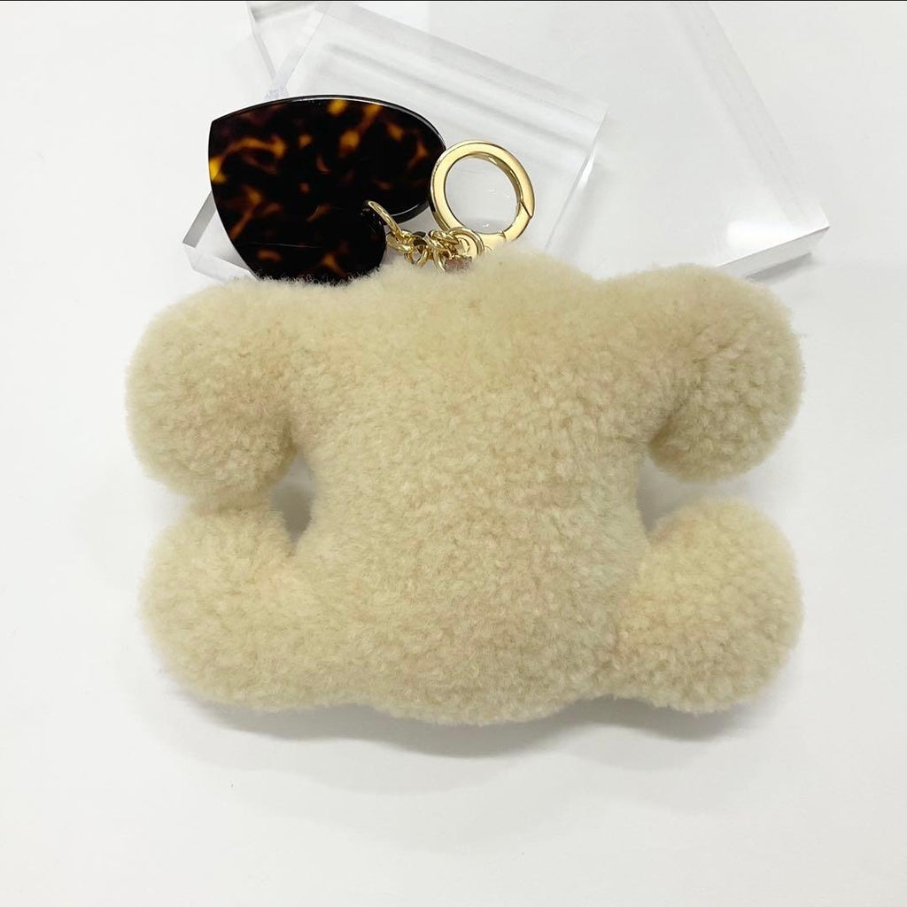 Celine Triomphe Pom Charm Dog Beige Keychain — view 3