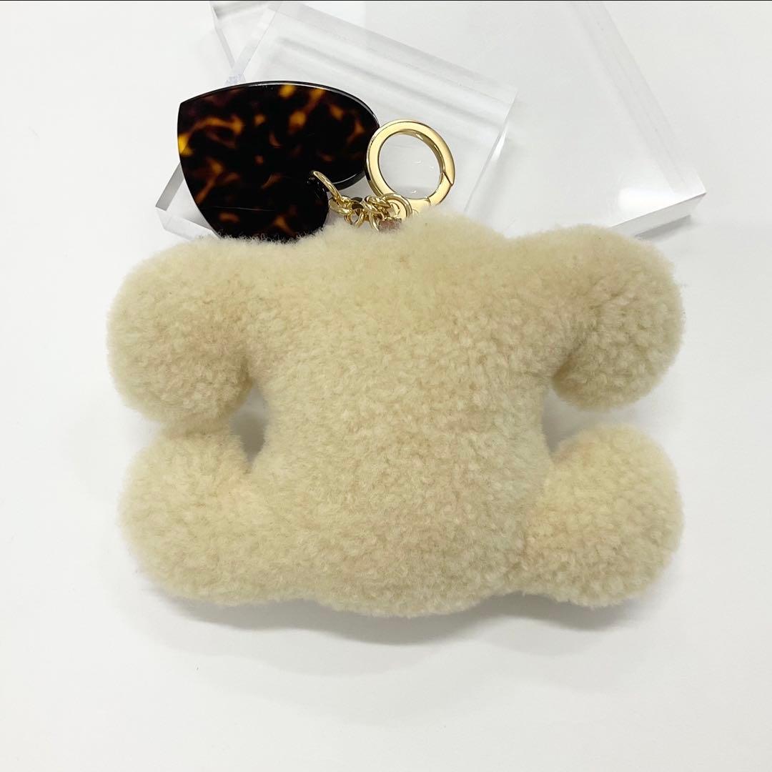 Celine Triomphe Pom Charm Dog Beige Keychain — view 3