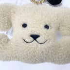 Celine Triomphe Pom Charm Dog Beige Keychain — view 5
