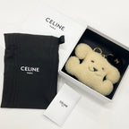 Celine Triomphe Pom Charm Dog Beige Keychain — view 6