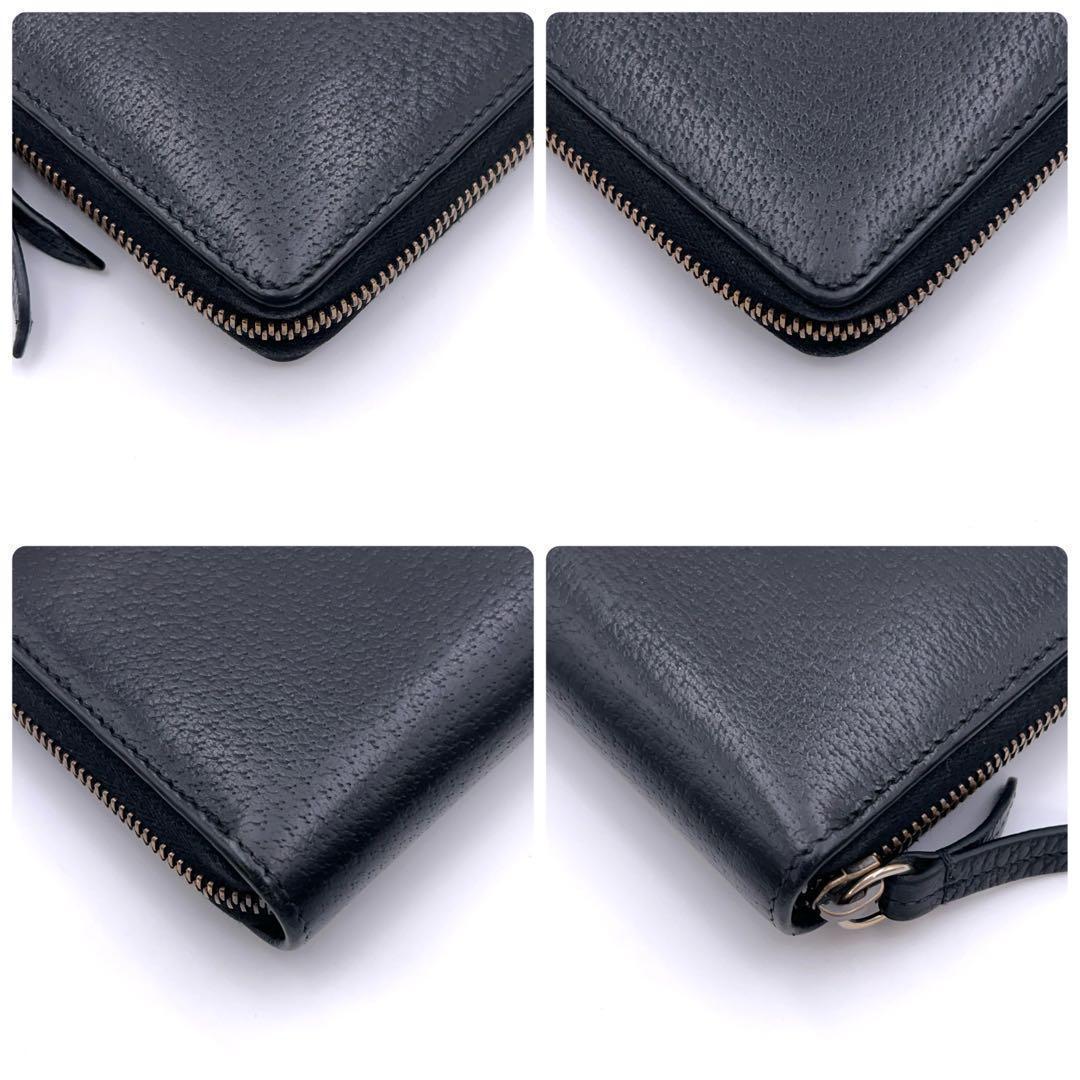 Gucci Box Garden Wallet Cherry Black Leather Zip Around — view 7