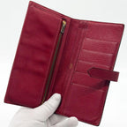 Hermes Bearn Classic Chevre Red Leather Wallet Bifold — view 7