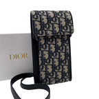 Dior Trotter Oblique Canvas Leather Shoulder