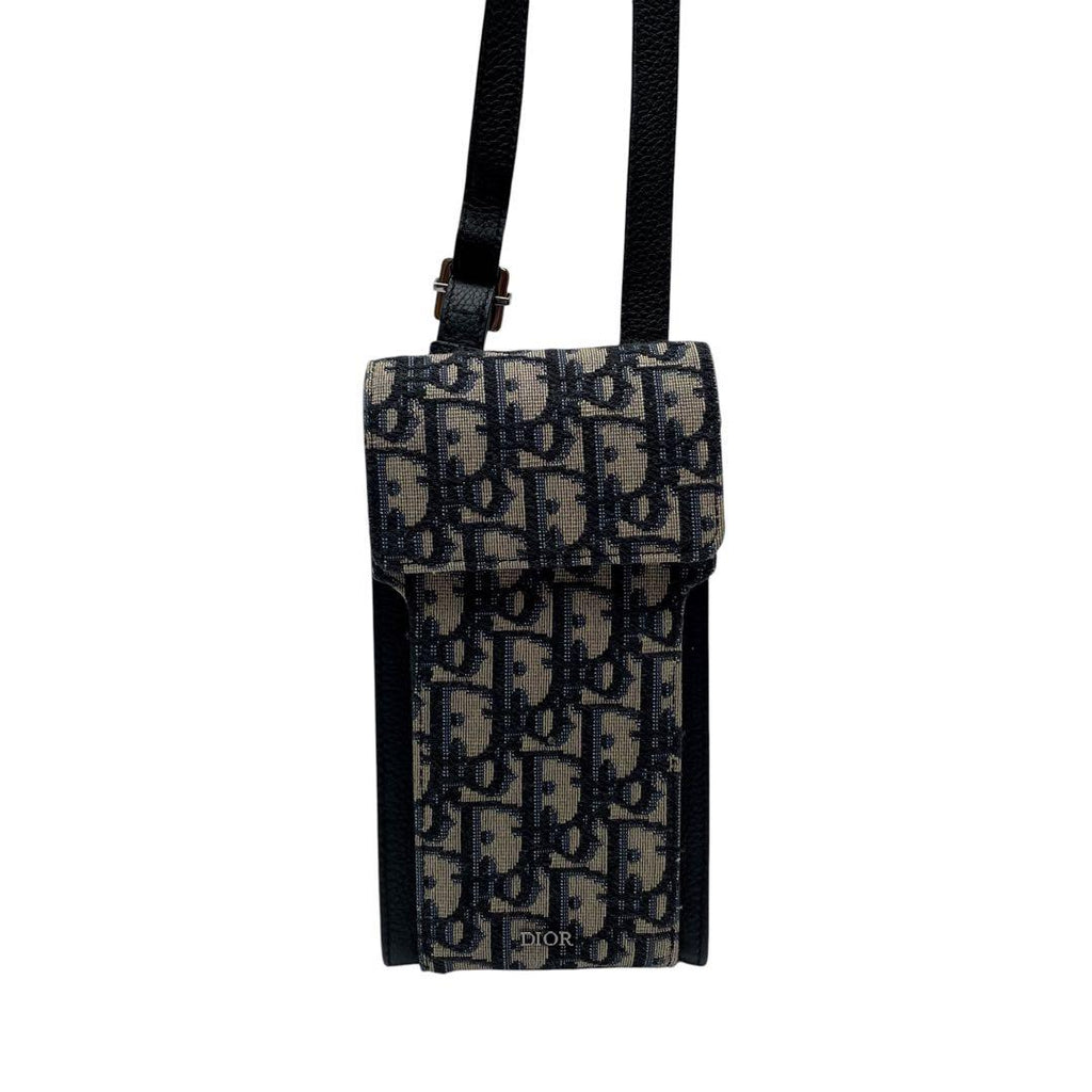 Dior Trotter Oblique Canvas Leather Shoulder — view 2