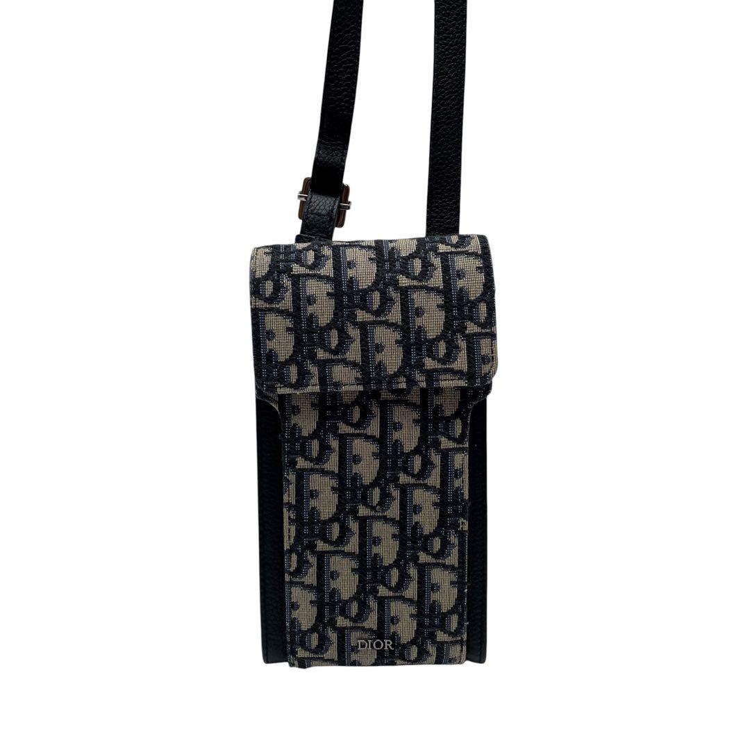 Dior Trotter Oblique Canvas Leather Shoulder — view 2