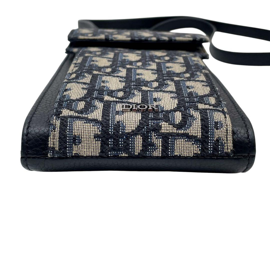 Dior Trotter Oblique Canvas Leather Shoulder — view 5