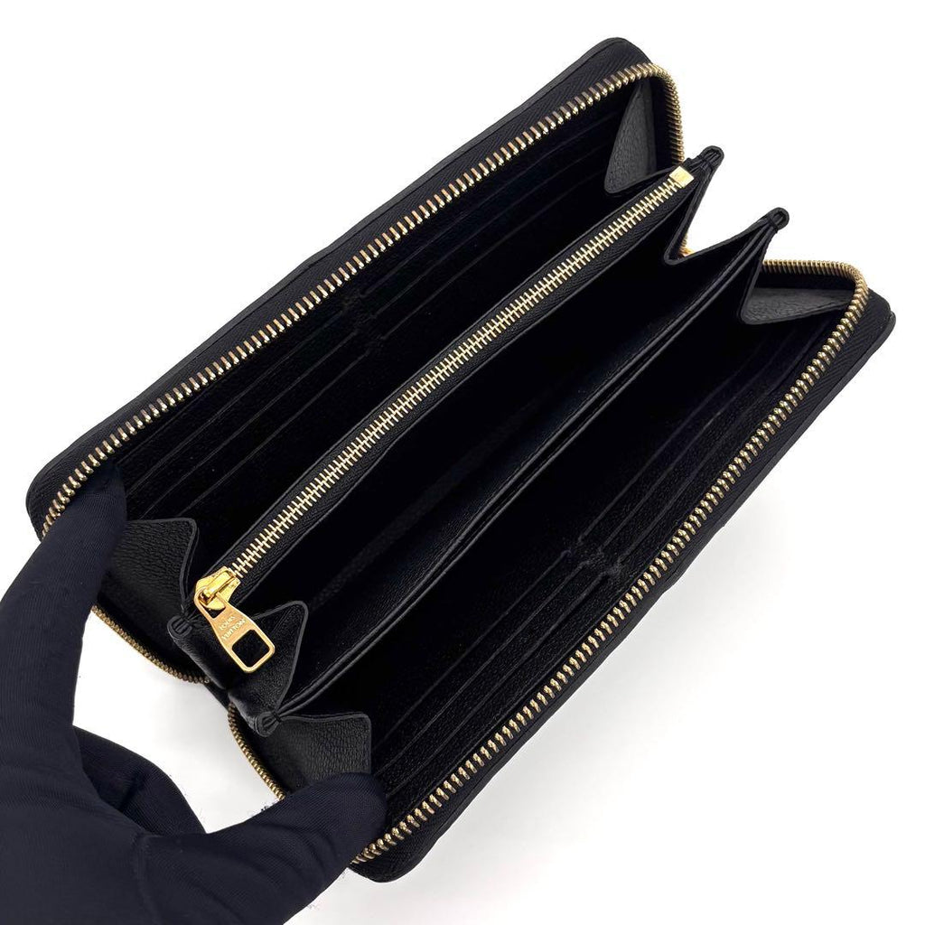 Louis Vuitton Monogram Empreinte Zippy Wallet Black — view 3