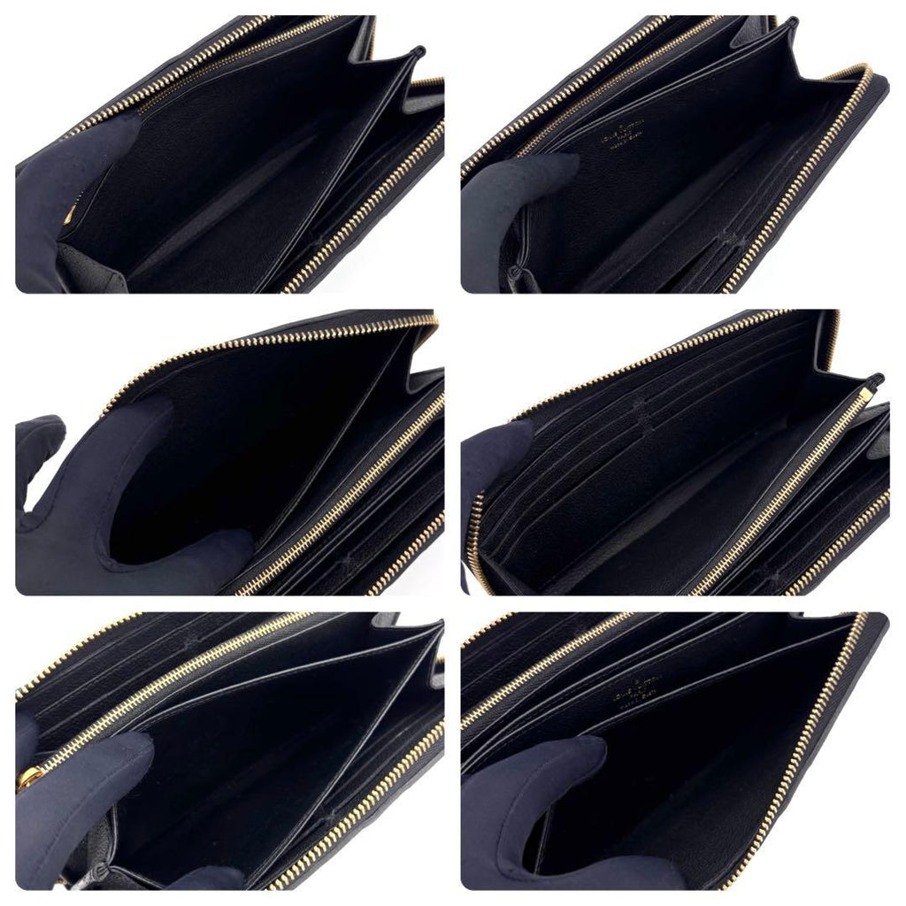 Louis Vuitton Monogram Empreinte Zippy Wallet Black — view 5
