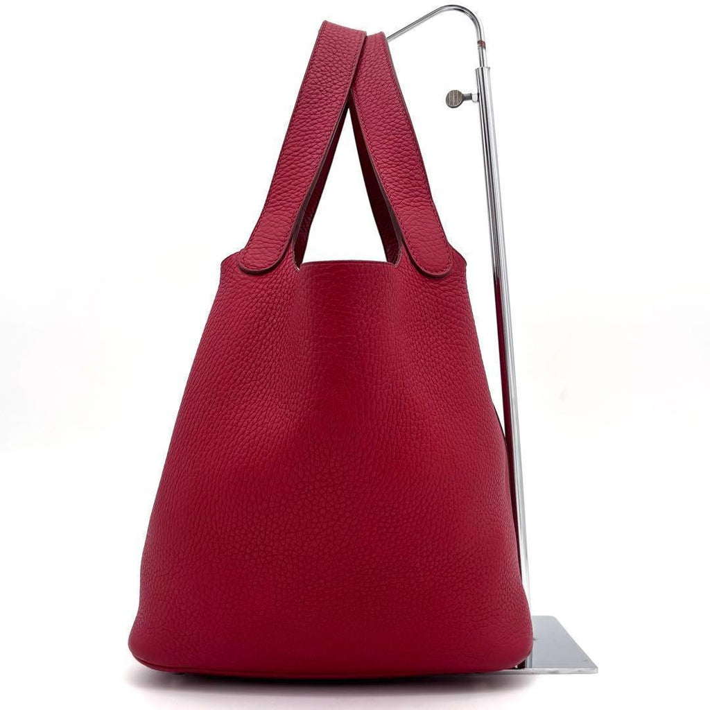 Hermes Picotin Lock 22 Rouge Cazac Red Handbag — view 4