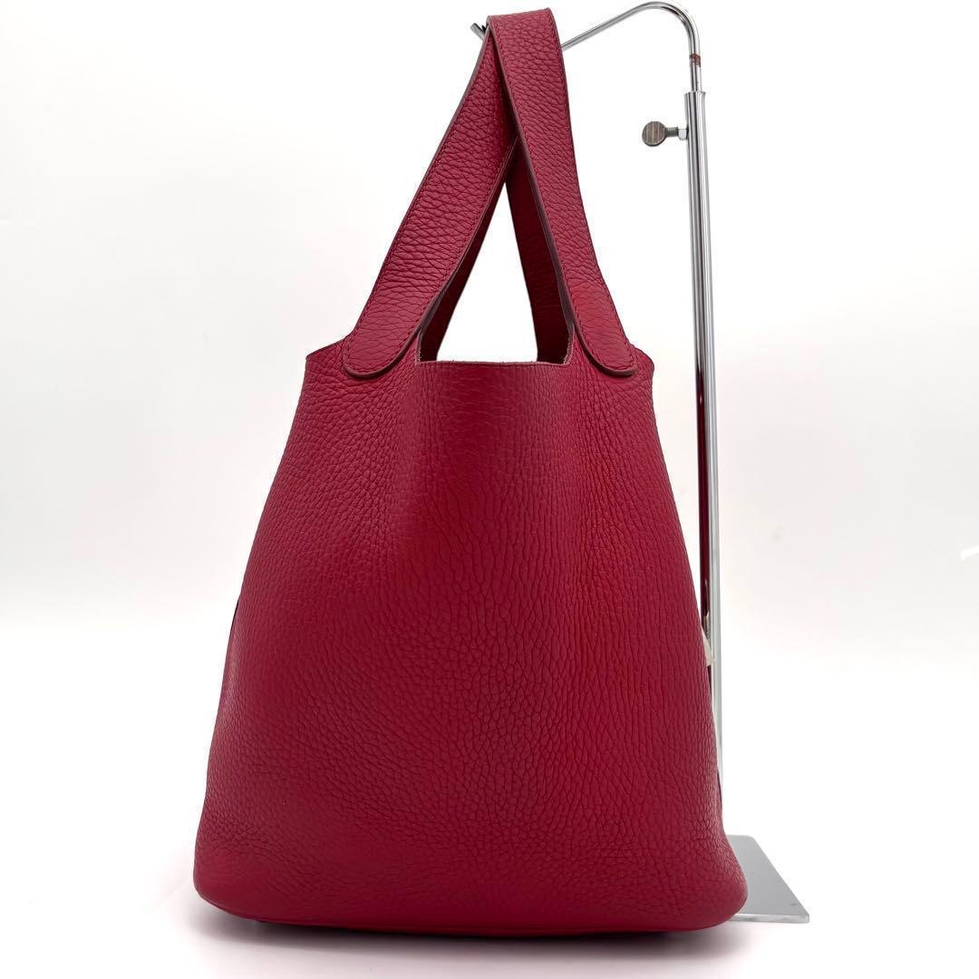 Hermes Picotin Lock 22 Rouge Cazac Red Handbag — view 5