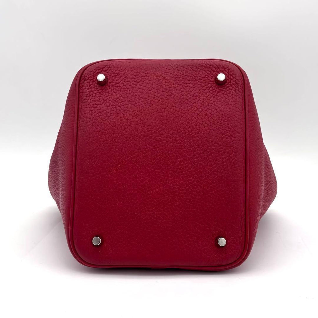 Hermes Picotin Lock 22 Rouge Cazac Red Handbag — view 6