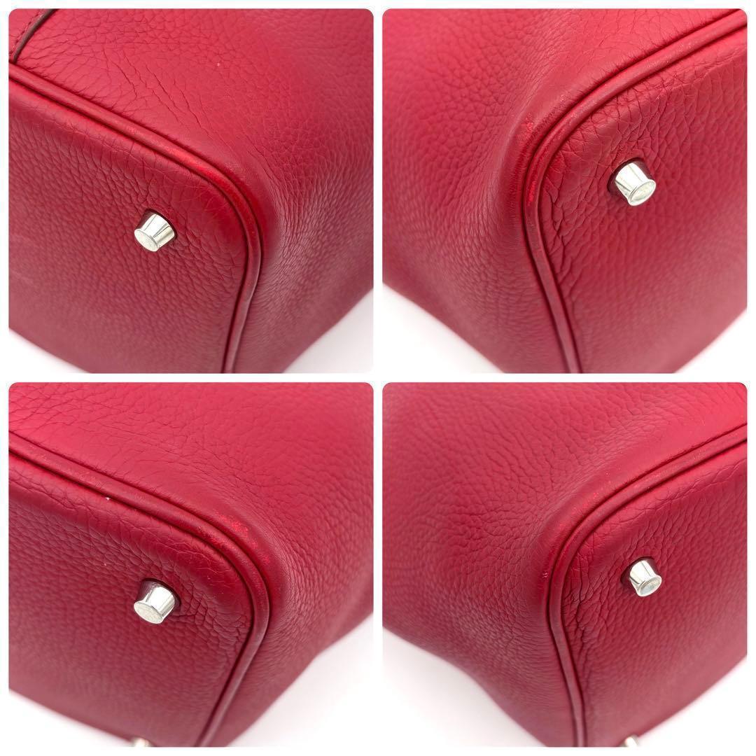 Hermes Picotin Lock 22 Rouge Cazac Red Handbag — view 8