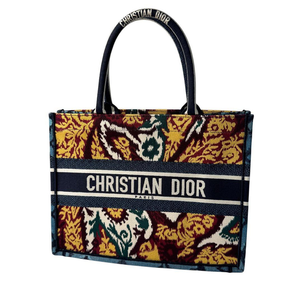 Dior Book Tote Bag Cruise Paisley Embroidery
