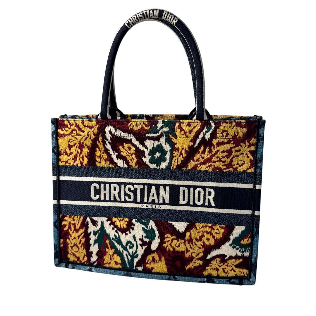 Dior Book Tote Bag Cruise Paisley Embroidery