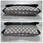 Gucci GG Clutch Navy Beige Logo Leather — view 7