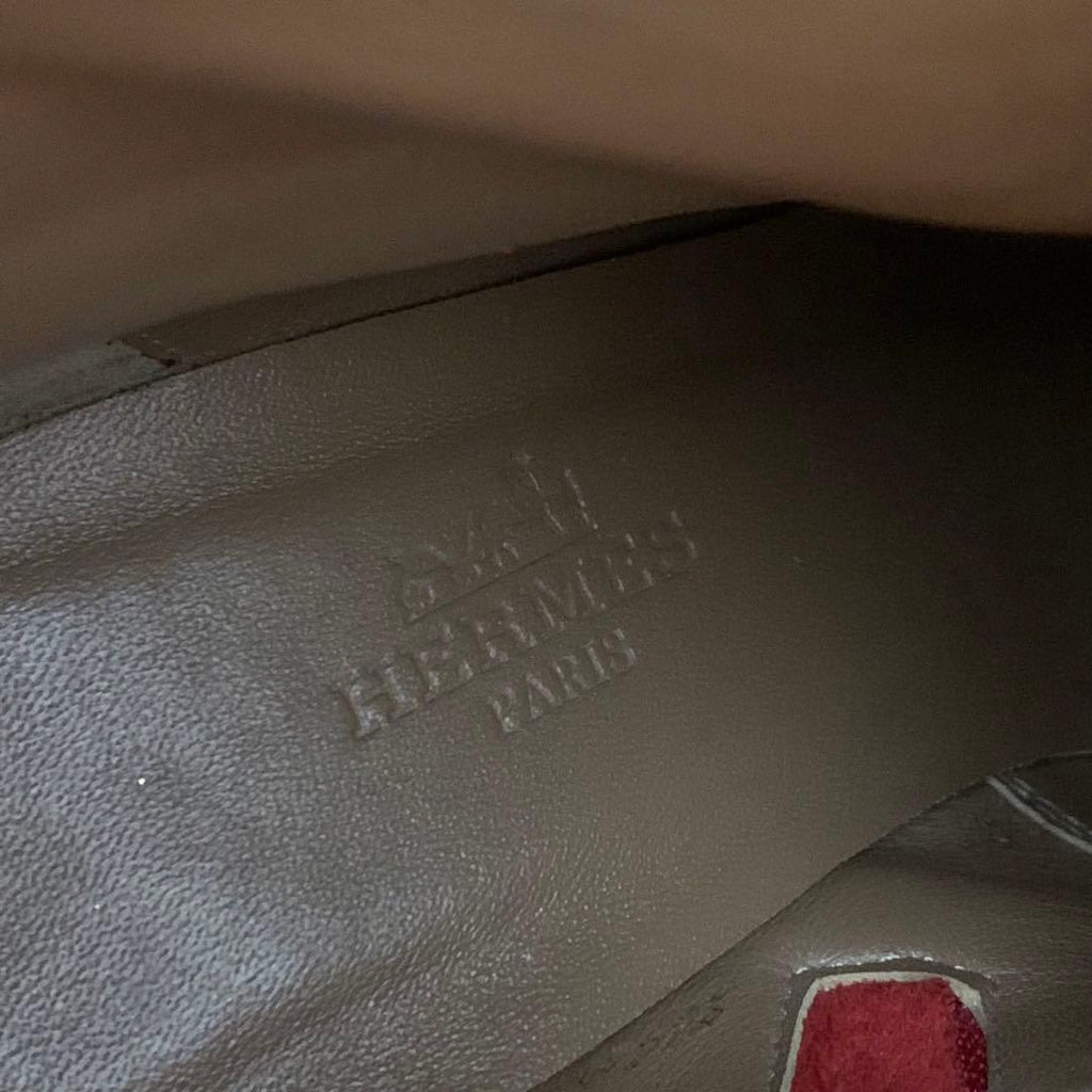 Hermes Jews Kelly Hardware Suede Short Boots Red — view 8