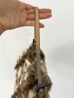 Fendi Mamma Baguette Rabbit Fur Shoulder Bag — view 8