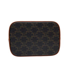 Celine Triomphe Leather Shoulder Bag Small Bucket — view 5
