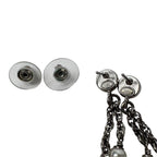 Chanel CC Logo Long Drop Earrings Light Stone Pearl — view 6