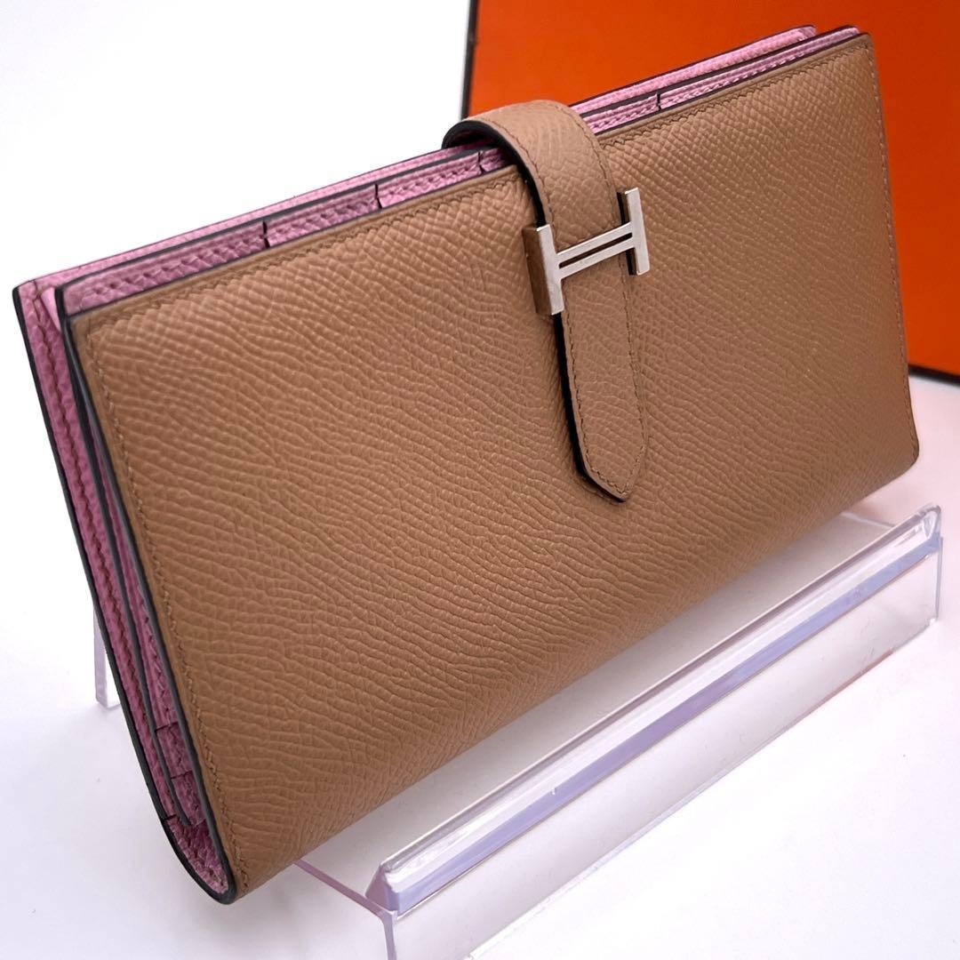 Hermes Bearn Souffle Wallet Chai Mobusil Vest le Epsom