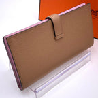 Hermes Bearn Souffle Wallet Chai Mobusil Vest le Epsom — view 2