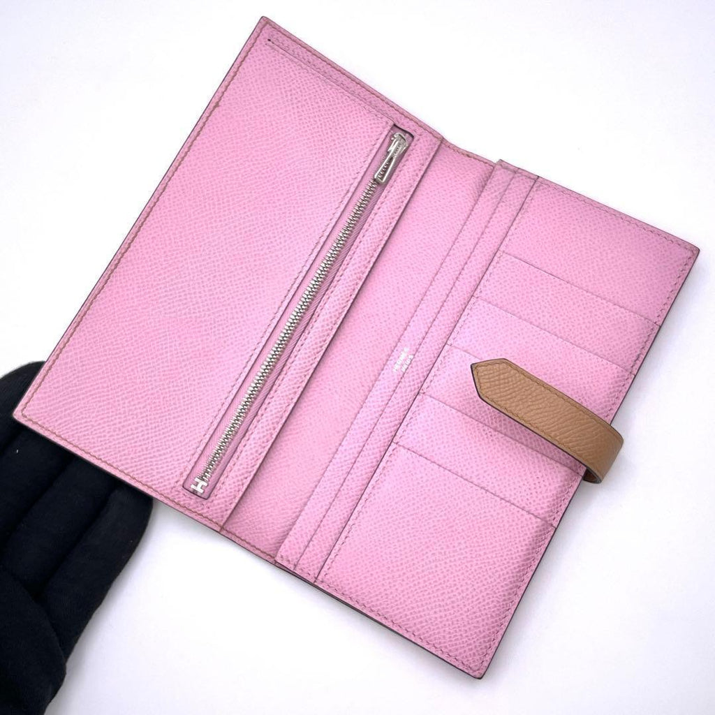 Hermes Bearn Souffle Wallet Chai Mobusil Vest le Epsom — view 3