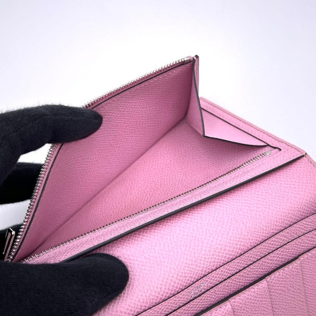 Hermes Bearn Souffle Wallet Chai Mobusil Vest le Epsom — view 4